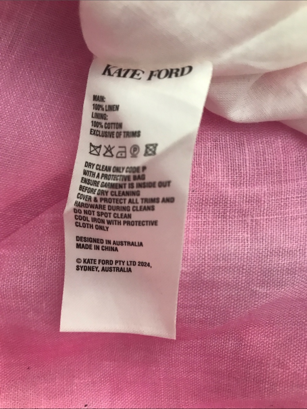 Kate Ford 100% linen Mantilla mini dress - Picture 13 of 14